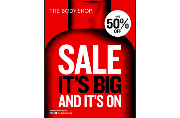 This DSF The Body Shop offers UPTO 50% off across all its stores in the UAE.