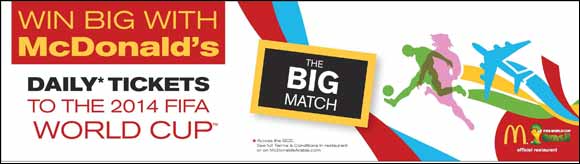 McDonald's in the Middle East and Africa launches FIFA World Cup TM daily prize give away, including 42 packages for two to watch live match in Brazil