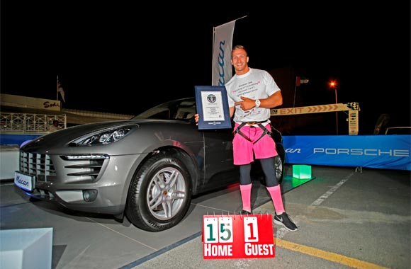 Fitness Coach Sets New Bungee World Record in Dubai