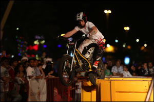 Global Village Astounds Crowds with the Amazing Trial Motorcycle Show all the way from France