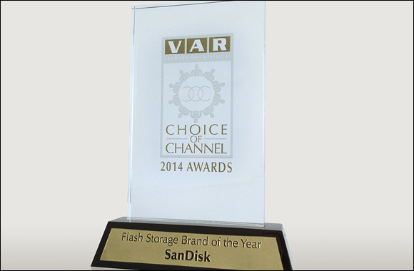 SanDisk Scoops Flash Storage Brand of the Year Award at VAR Choice of Channel