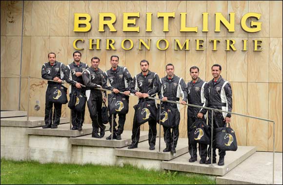 UAE Air Force display team, Fursan Al Emarat visits home of Breitling