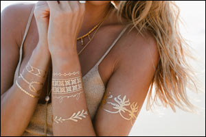 LULU DK Temporary Metallic Jewelry Tattoos arrive at Bloomingdale's-Dubai