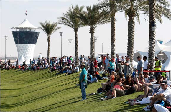 View from the top! the atmosphere is growing on Abu Dhabi Hill as practice laps start