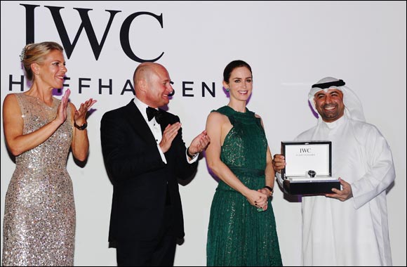 Emily Blunt presents IWC Filmmaker Award to Abdullah Boushahri.