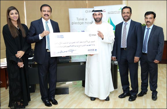 HE Essa Al Haj Al Maidoor, Director General of DHA endorses �My Health My Pledge' initiative