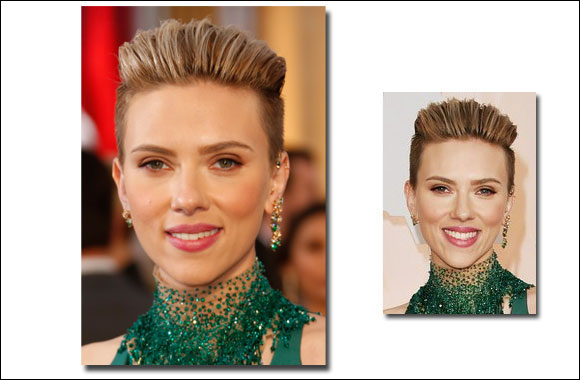 Scarlett Johansson wears Dolce&Gabbana Makeup on the red carpet at 87th Annual Academy Awards