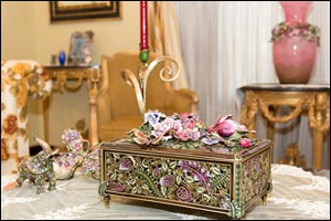 Tanagra and Hikmat Al Kaitoob present Jay Strongwater's Spring/Summer 2015 Bloomsbury Collection