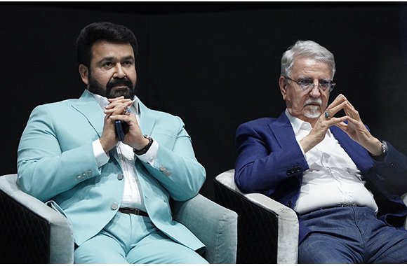 Phars Films presents the song launch of South Indian superstar Mohanlal's directorial debut �Barroz' at Dubai Mall