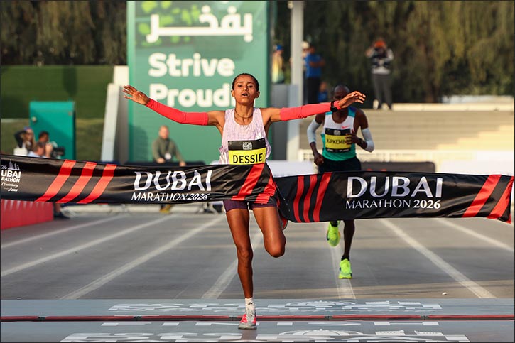 Melak and dessie shine at 25th dubai marathon