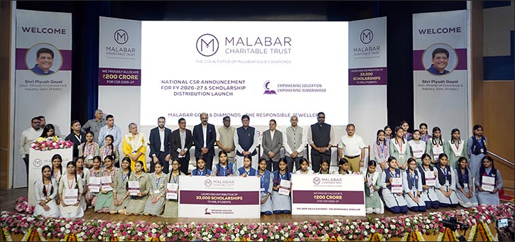 India Union Minister Piyush Goyal Unveils Malabar Gold & Diamonds' USD 24 Million CSR Initiative for FY 2026�27